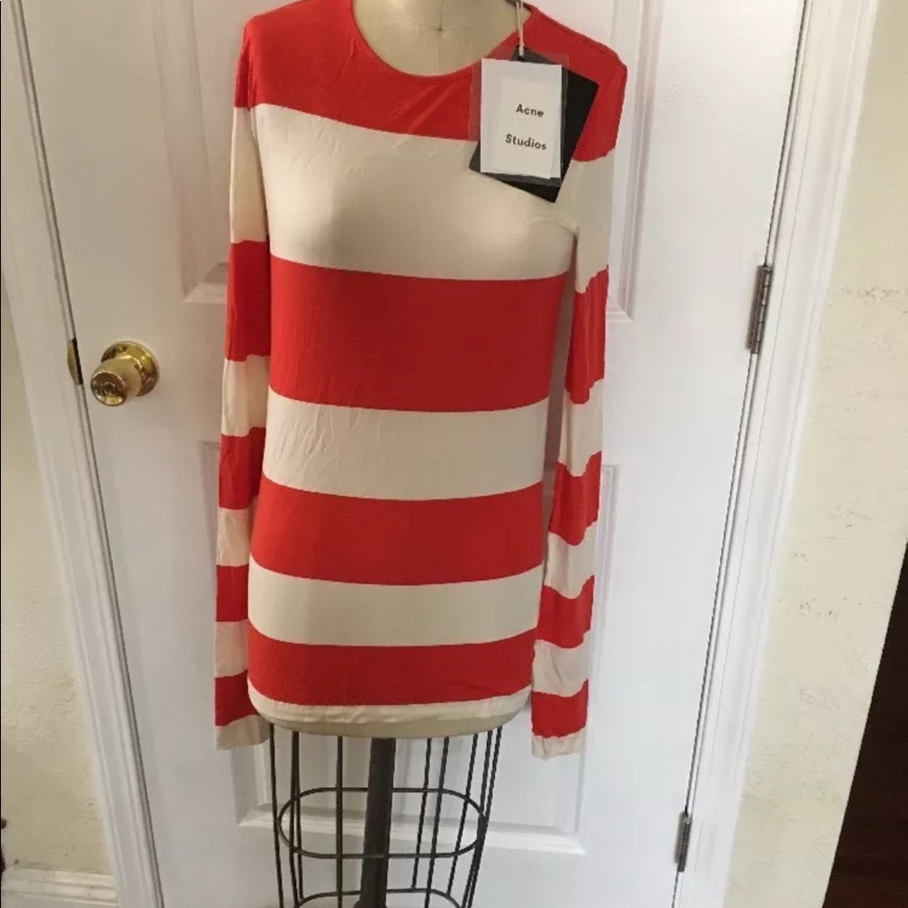 ACNE STUDIOS Bonny Stripe  Top Maxi Blouse Dress